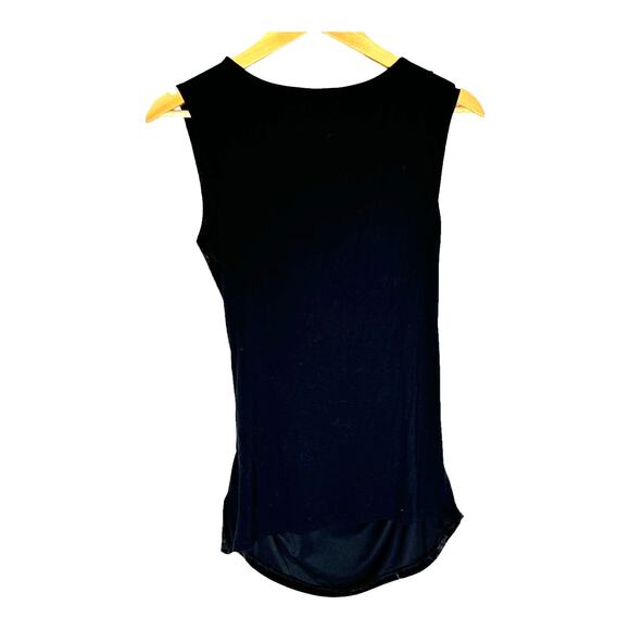 Express Black Velvet  Y2K Ruched Sleeveless GothCore  Punk Top M - Picture 2 of 5